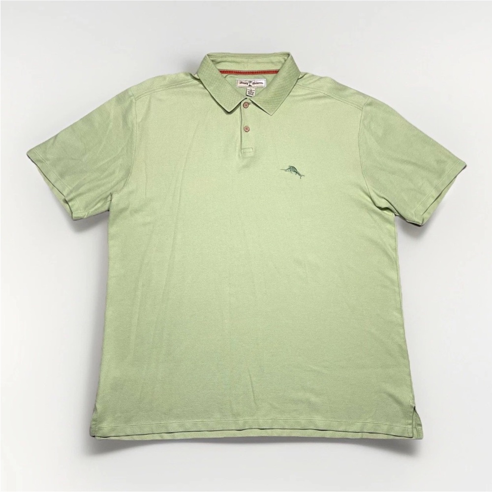 Tommy Bahama Polo Shirt Men's Size XL Green Short Sleeve Casual Cotton Golf